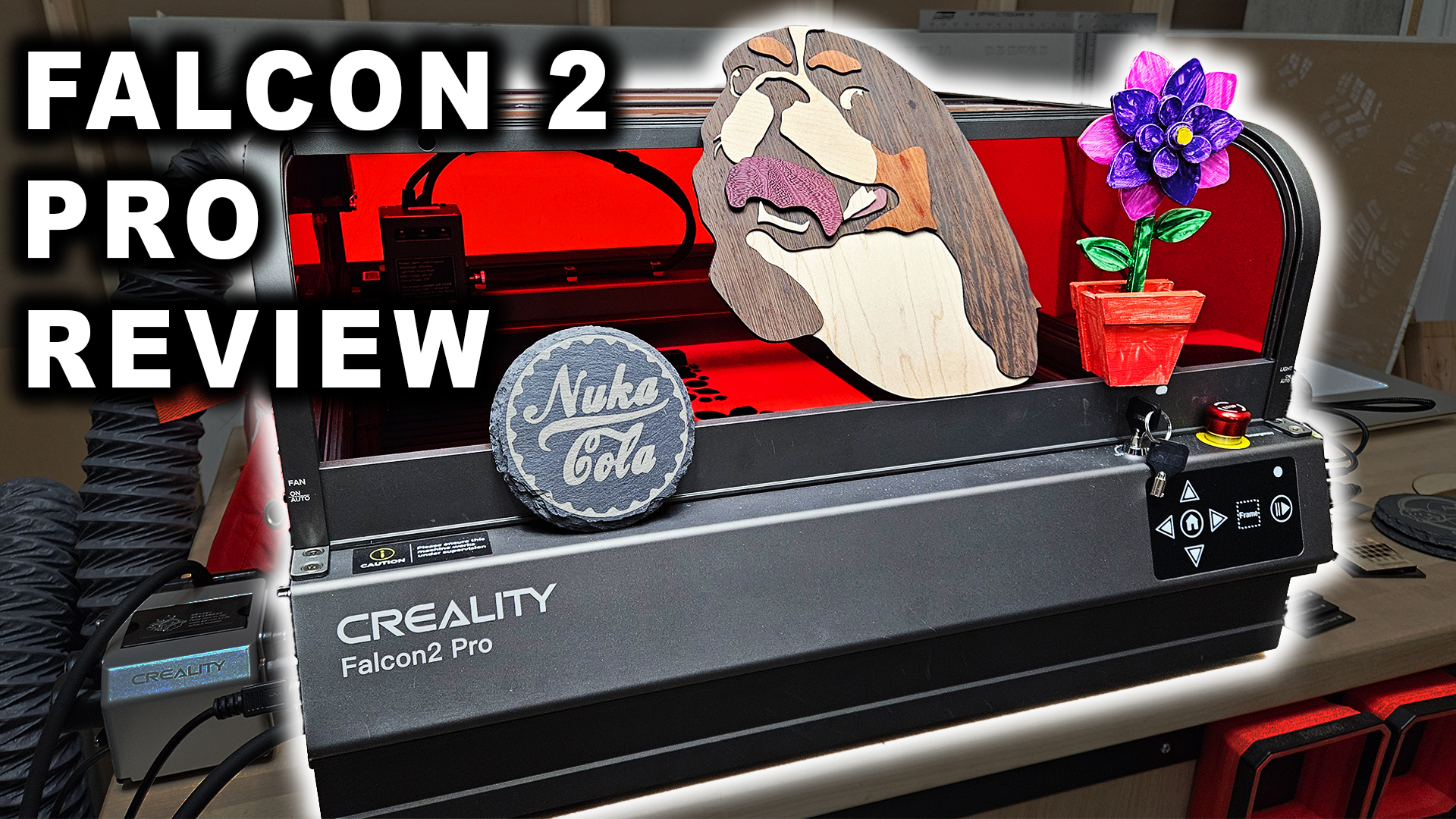 Watch Creality Falcon 2 PRO 22W Laser Cutter/Engraver Review on
