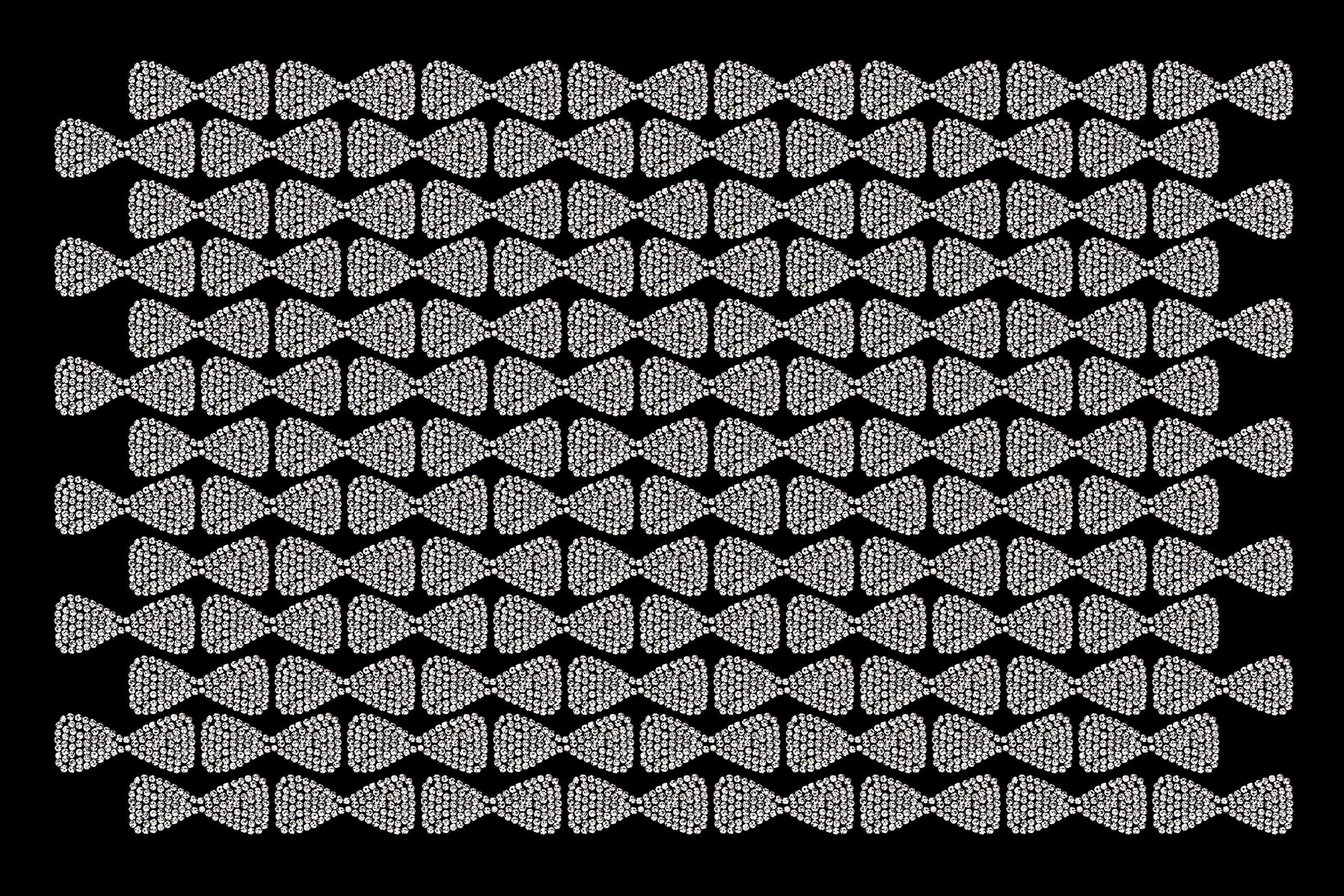 ALEVAN 2mm Crystal Diamond Iron on Rhinestone Sheet Self Adhesive for Art n Craft,Heat Press Transfer Adhesive for Clothing(Bow tie)-image-26