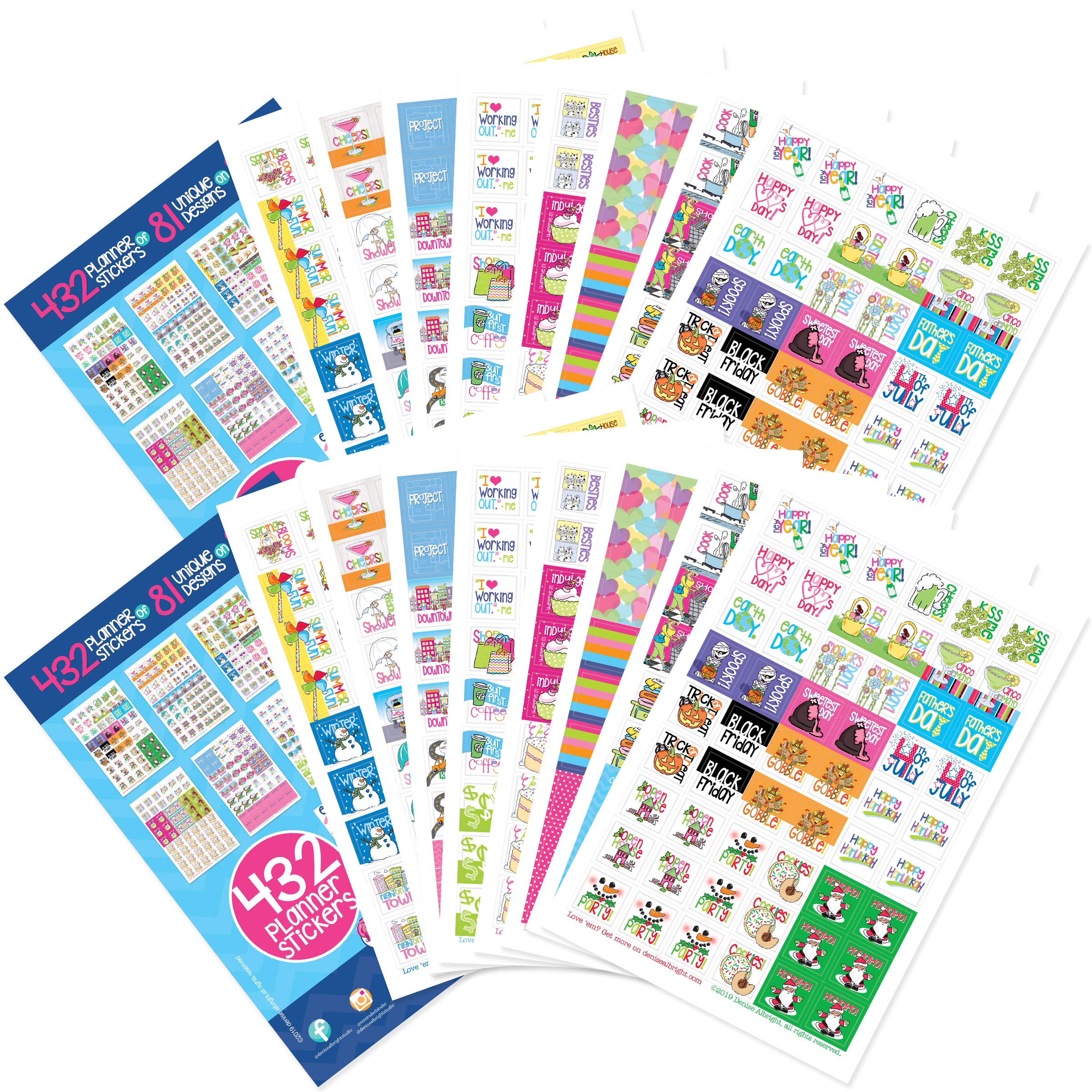 Set of Planner Event Stickers Bundled Variety Packs | 100s of Events | Choose Your Bundle (Every Gal Stickers (No Kid Designs) - 864 Count)