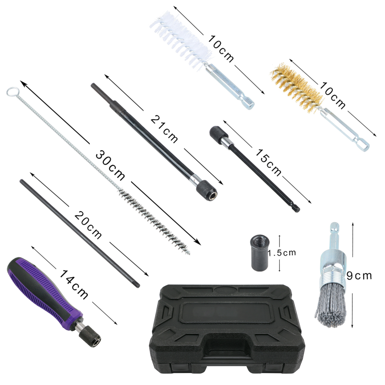 Kit Nettoyage Siège Injecteur DAYUAN - 19 Pièces - Brosses & Outils Pour Nettoyage Injecteur Moteur
