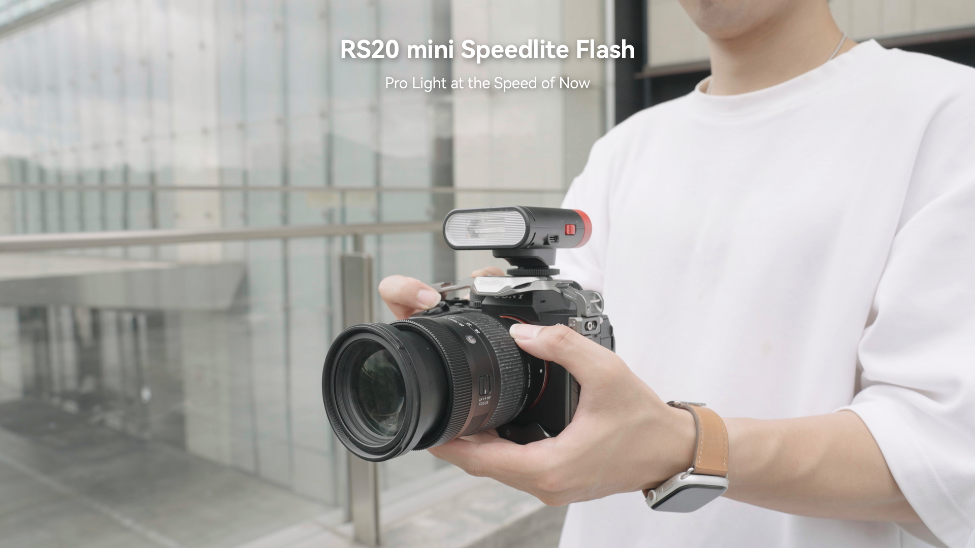 Flash SmallRig RS20 Mini Speedlite - Per Fotocamera, Batteria 2000mAh, Ricarica USB-C, Indice 12