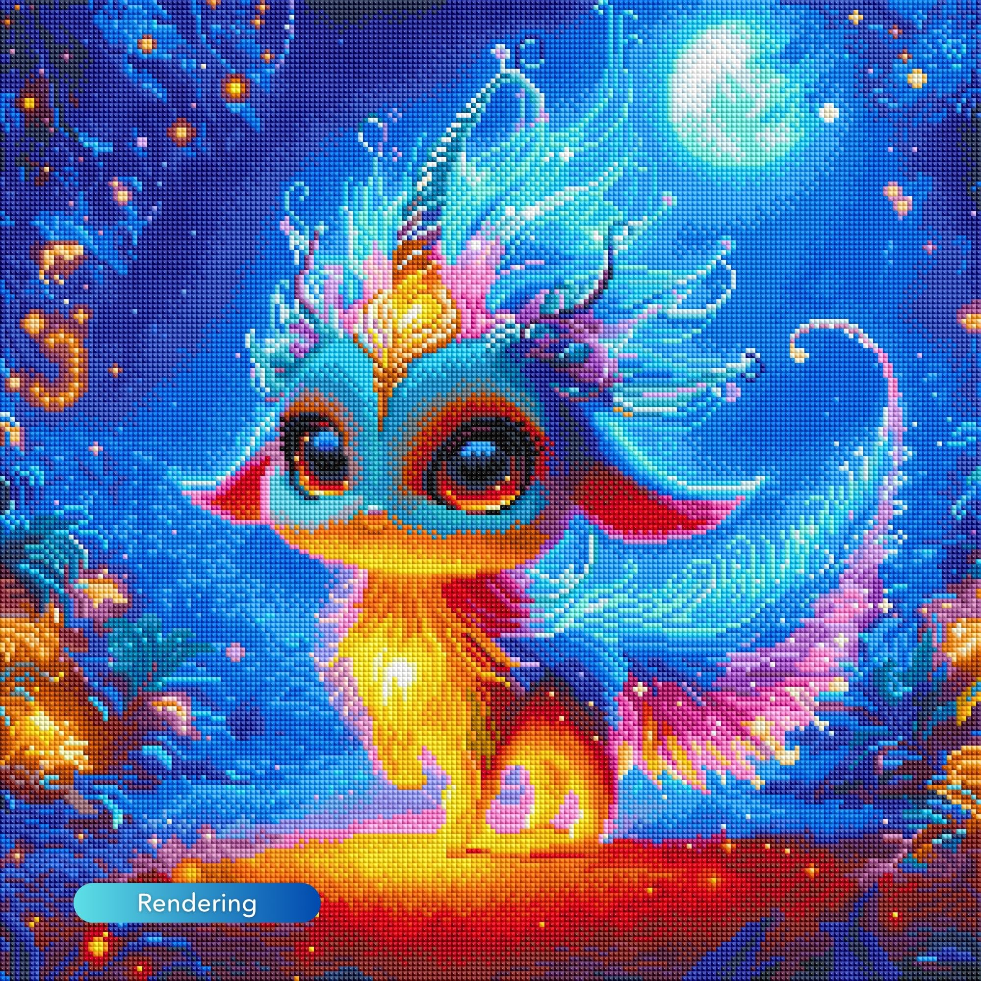Picmondoo Diamond Painting - Moonlight Dance 50 x 50 cm, RGB, 50 cm x 50 cm - Image 4