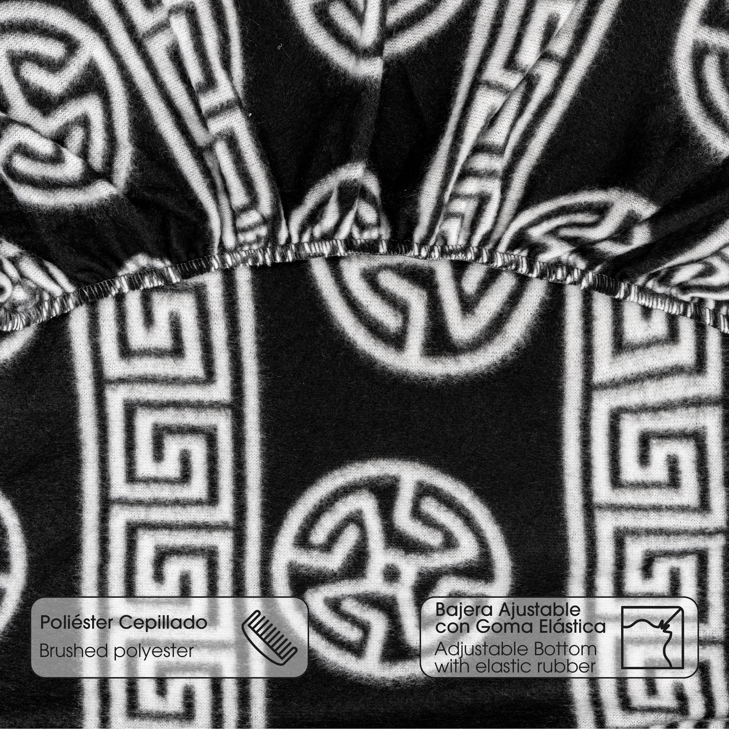 Juego de Sábanas Pirineo Termica 4 Piezas para Cama de 150 - Sábanas Polar para Invierno Cama Matrimonio | Bajera Ajustable 150x190/200+30cm, Encimera de 230x270cm y 2 Fundas Almohada 45x70cm