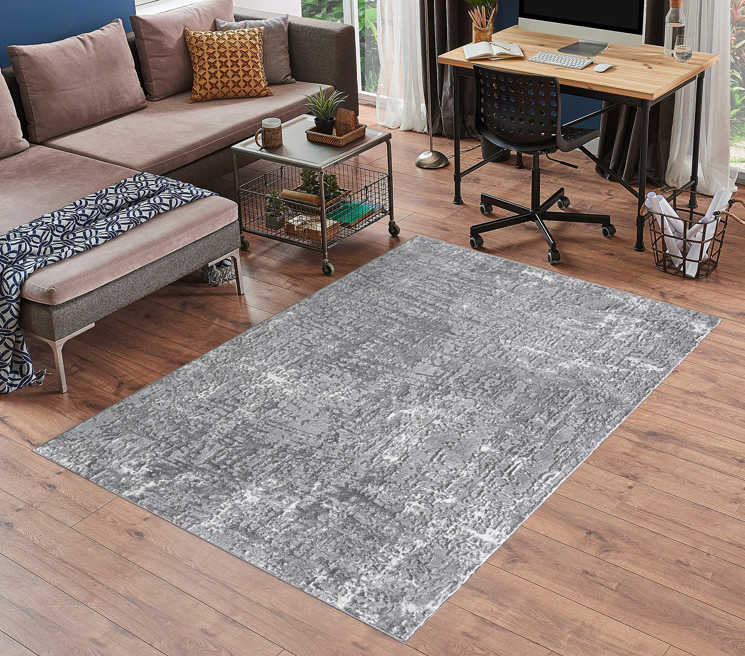Desire Rugs Serenity Abstract Lines Rug 220cm Grey