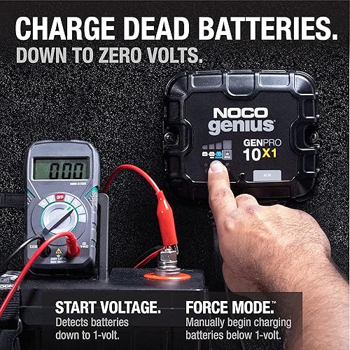 Vista 5 de NOCO Genius GENPRO10X1, 1 banco, 10 amperios (10 amperios por banco) cargador inteligente completamente automático, cargador de batería a bordo
