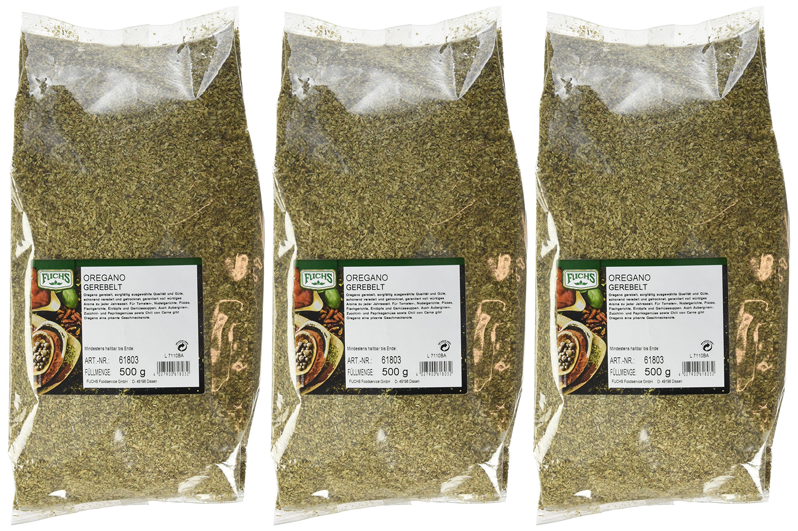 Fuchs Oregano gerebelt, 3er Pack (3 x 500 g)