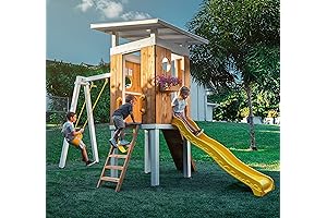 Get Ready for Outdoor Fun with Avenlur's Kids Swing Set & Playground