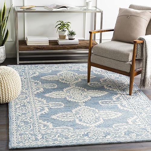 Miniatura 2 de MarkDay - Alfombras redondas de 8 pies estilo bohemio gris medio global alfombra gris y beige para sala de estar dormitorio o cocina redondo de 8