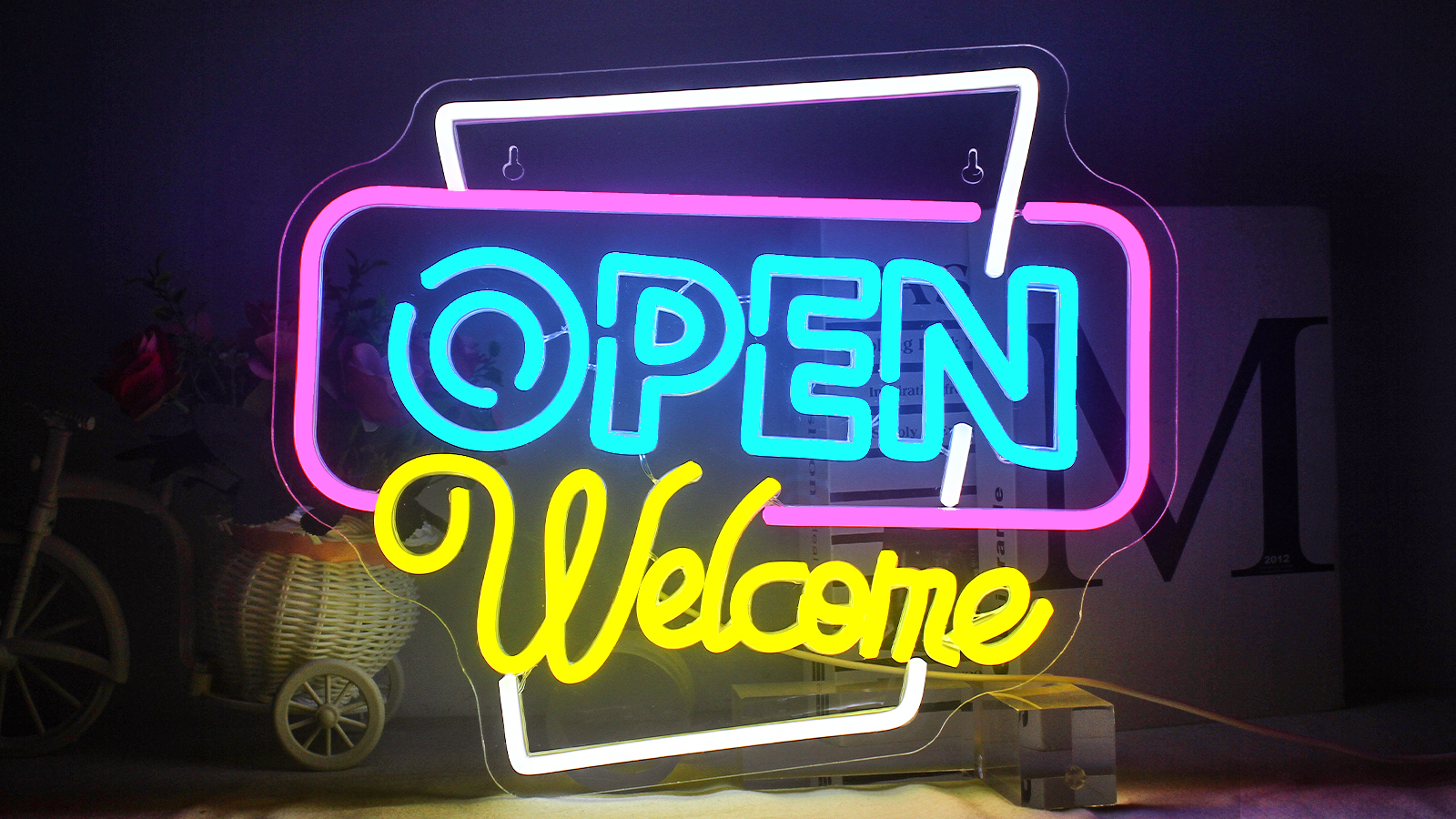 Insegna Al Neon LED A Forma Di Rana Con Cappello Da Cowboy – Decorazione Murale Dimmerabile – Alimentazione USB – Per Pub, Camere, Feste – Verde E Rosa