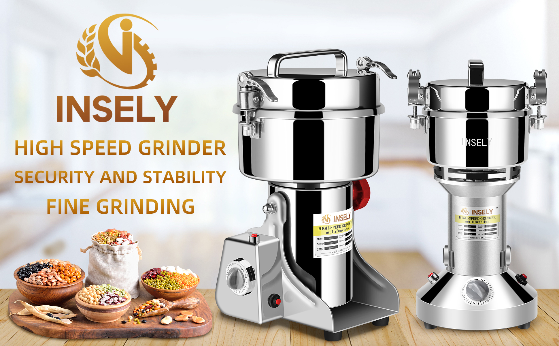 Amazon.com: INSELY 700g Grain Mill Grinder High Speed Food