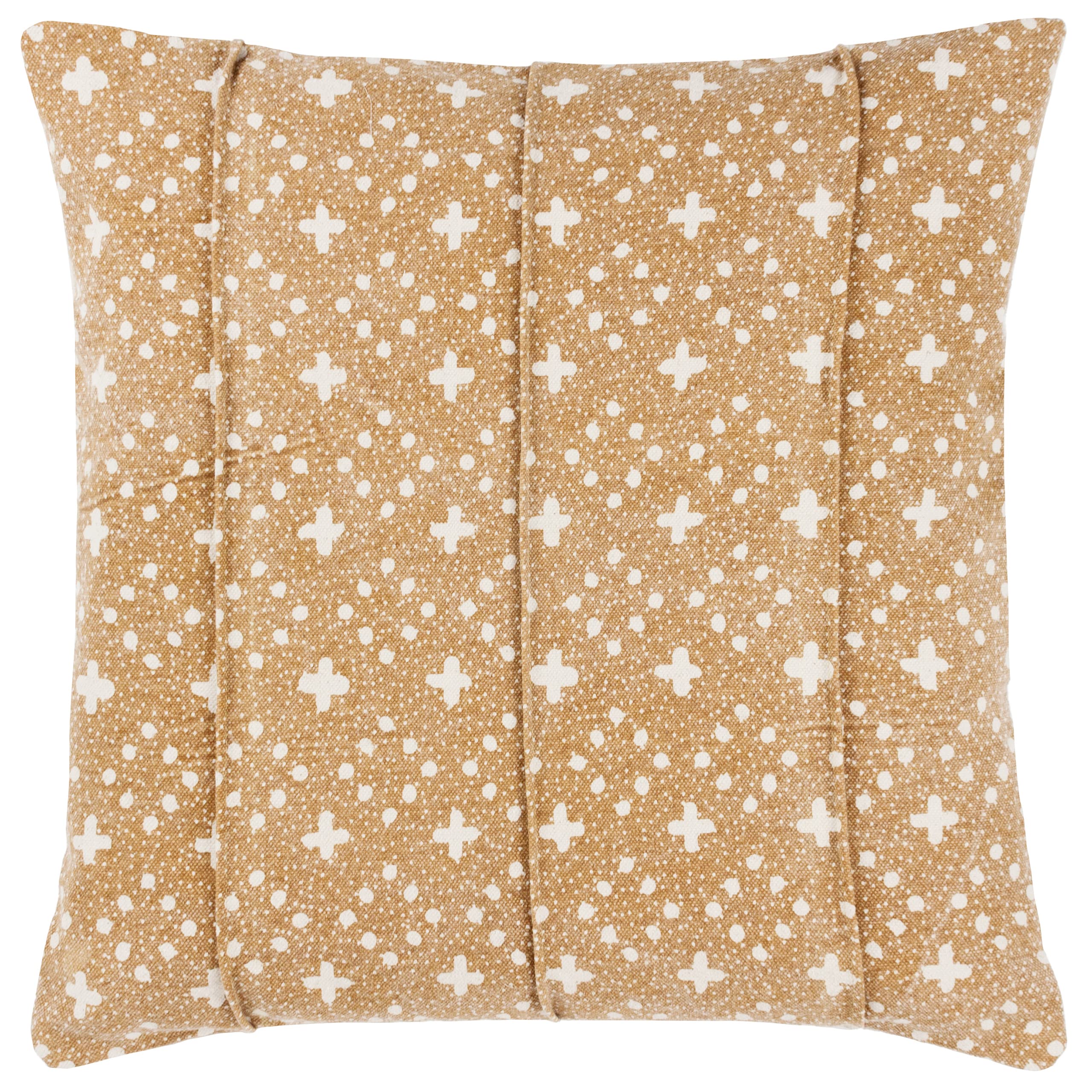 Yard furn Helm Polyester Filled Cushion - Textured Washed Cotton (Yolk - 50x50cm)