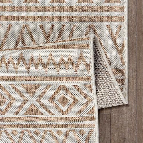 Miniatura 4 de Adiva Rugs Alfombra de área para interiores y exteriores, resistente a la intemperie, fácil de limpiar, resistente a las manchas para comedor, patio