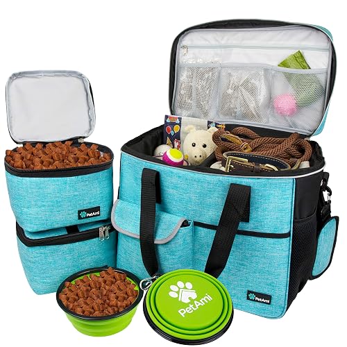 PetAmi Travel Bag Organizer Teal Blue Large