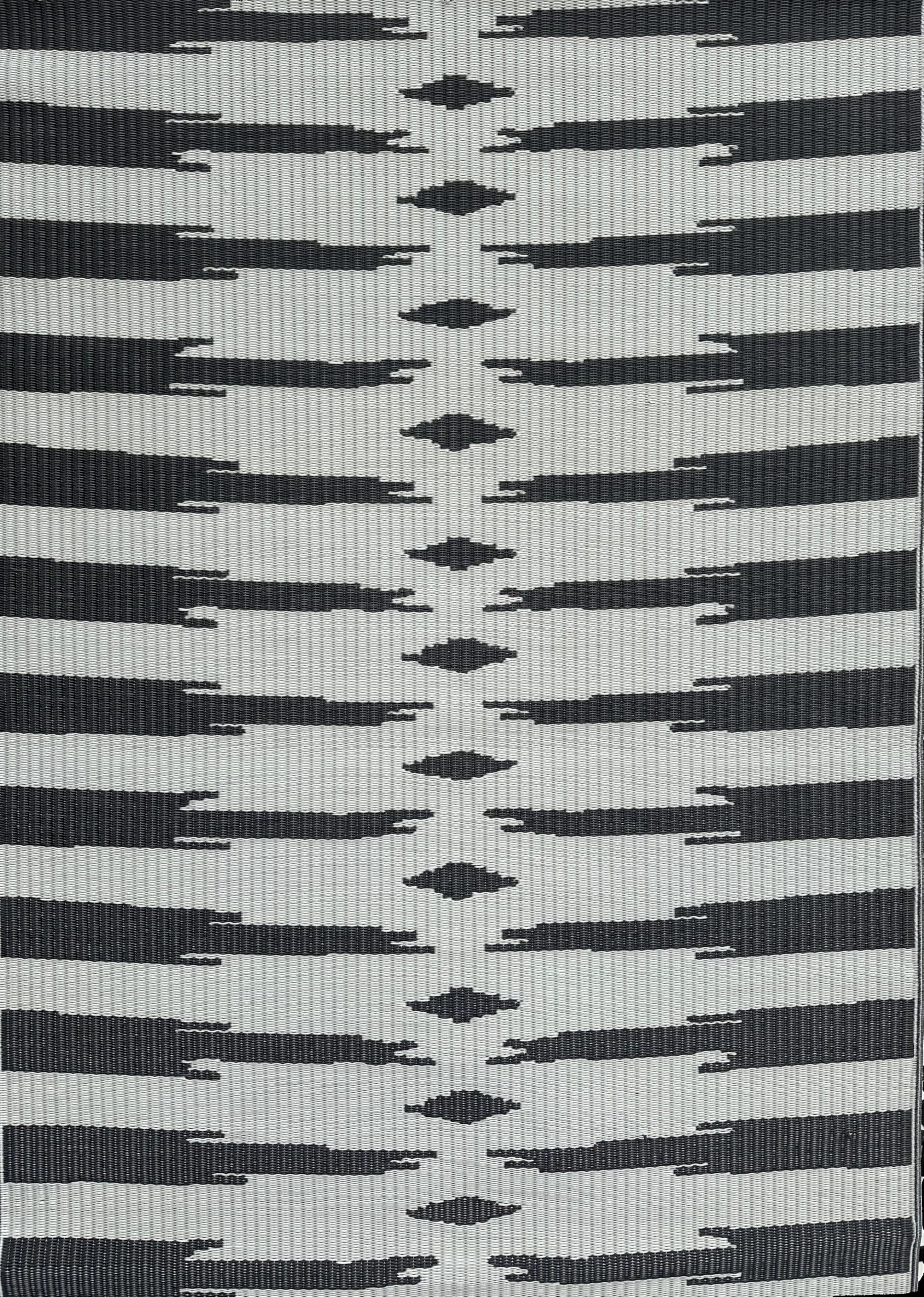 Mad Mats Aztec Outdoor Rug – Reversible Plastic Mat (Black & Off‑White, 5×8 ft) – UV‑Resistant, Water‑Repellent & Easy‑Clean – Eco‑Friendly Recycled