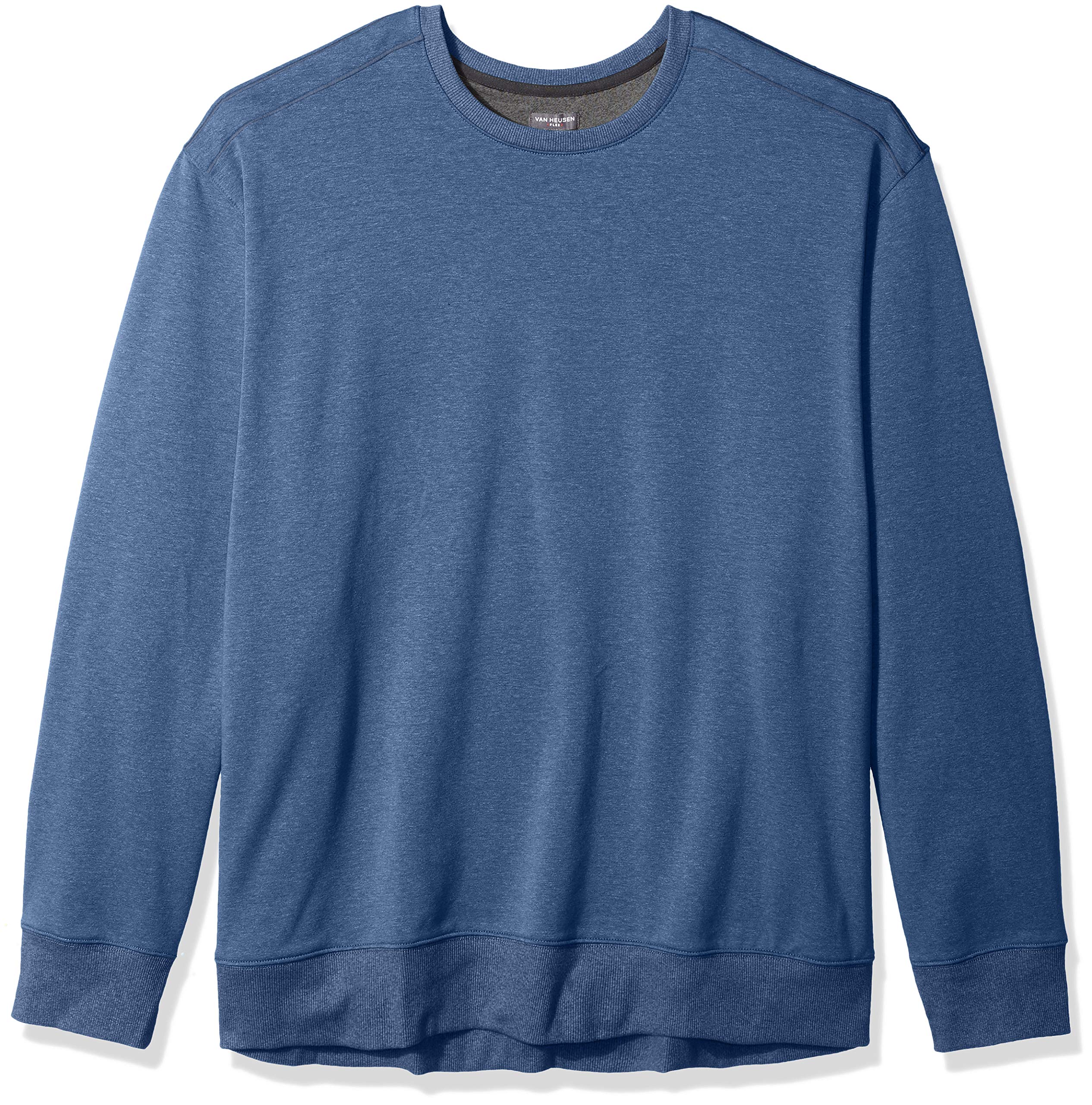 Van Heusen Mens Long Sleeve Flex Fleece Blocked Crewneck Pullover