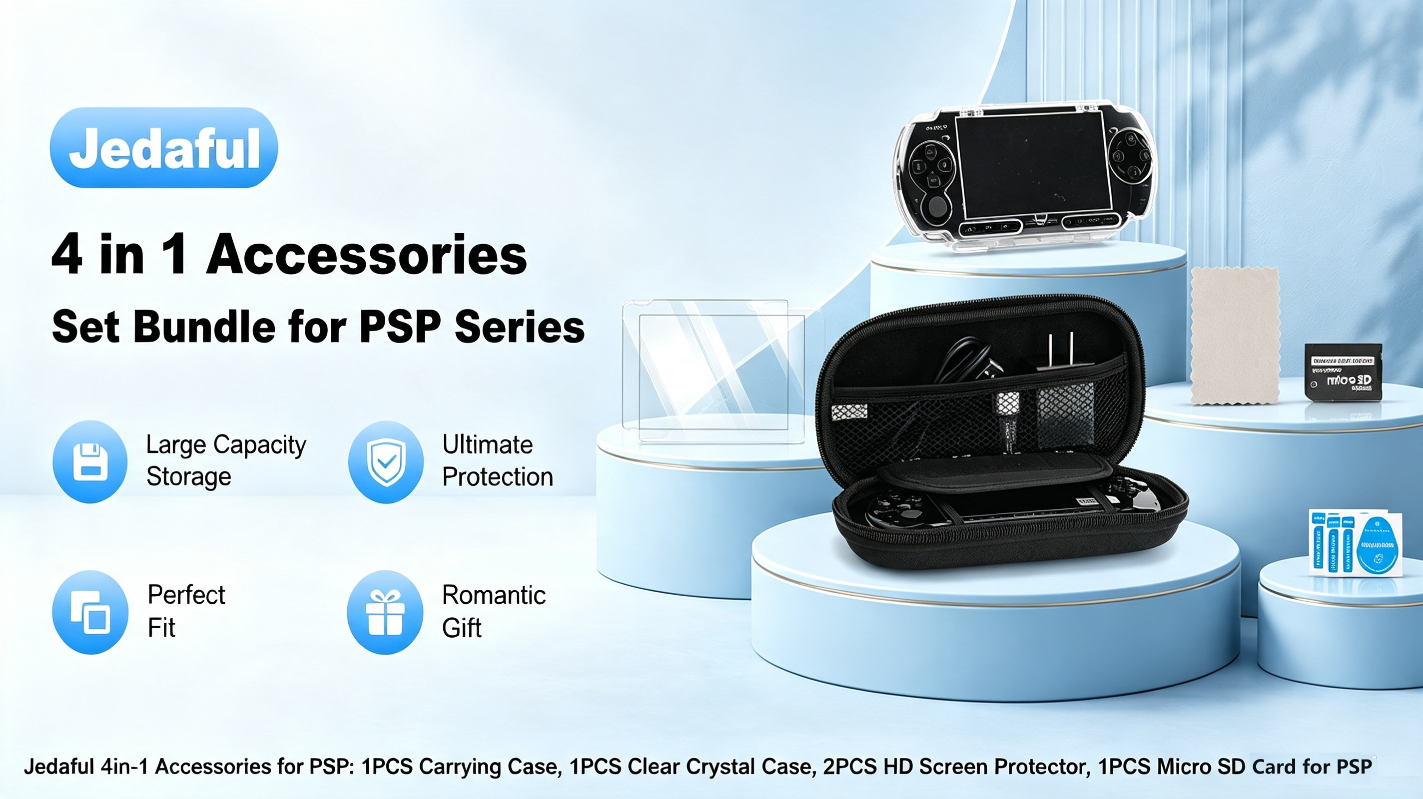 Amazon.com: Jedaful 5-in-1 Accessories Bundle for Sony PSP 2000