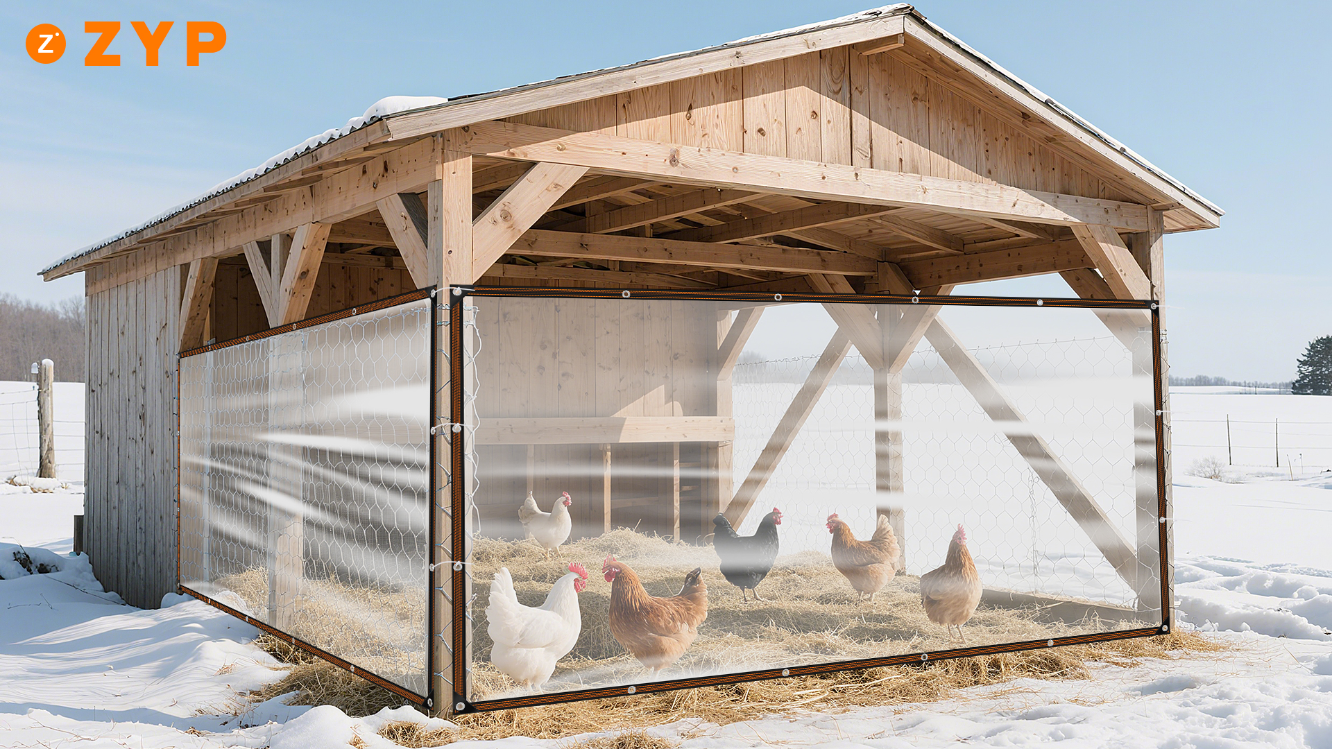 ZYP 2PCS 8x10ft Heavy Duty Clear Waterproof Tarps Outdoor Garden