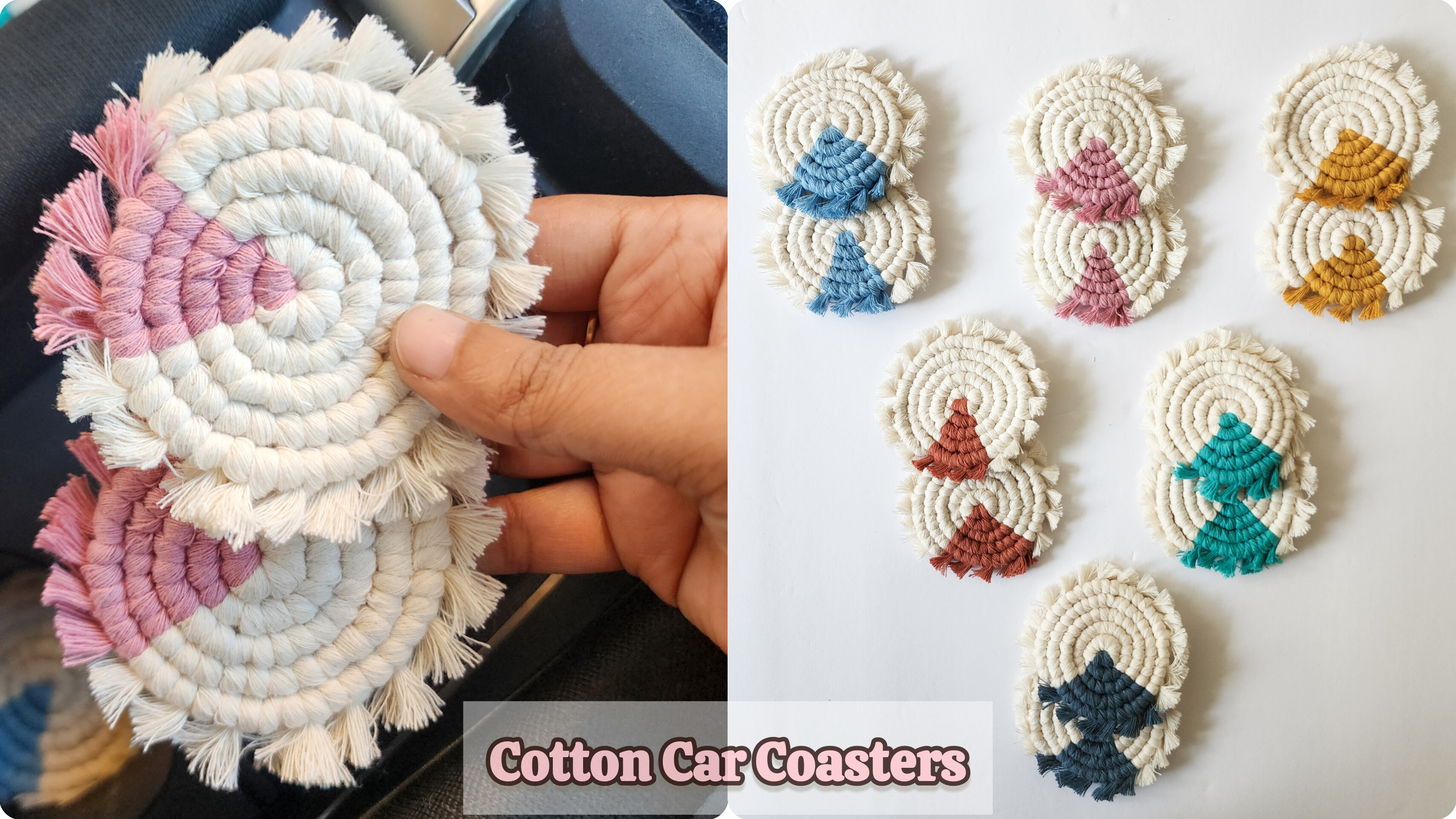 Set de 2 Portavasos de Algodón para Carro Mocha Swirl miniatura 7