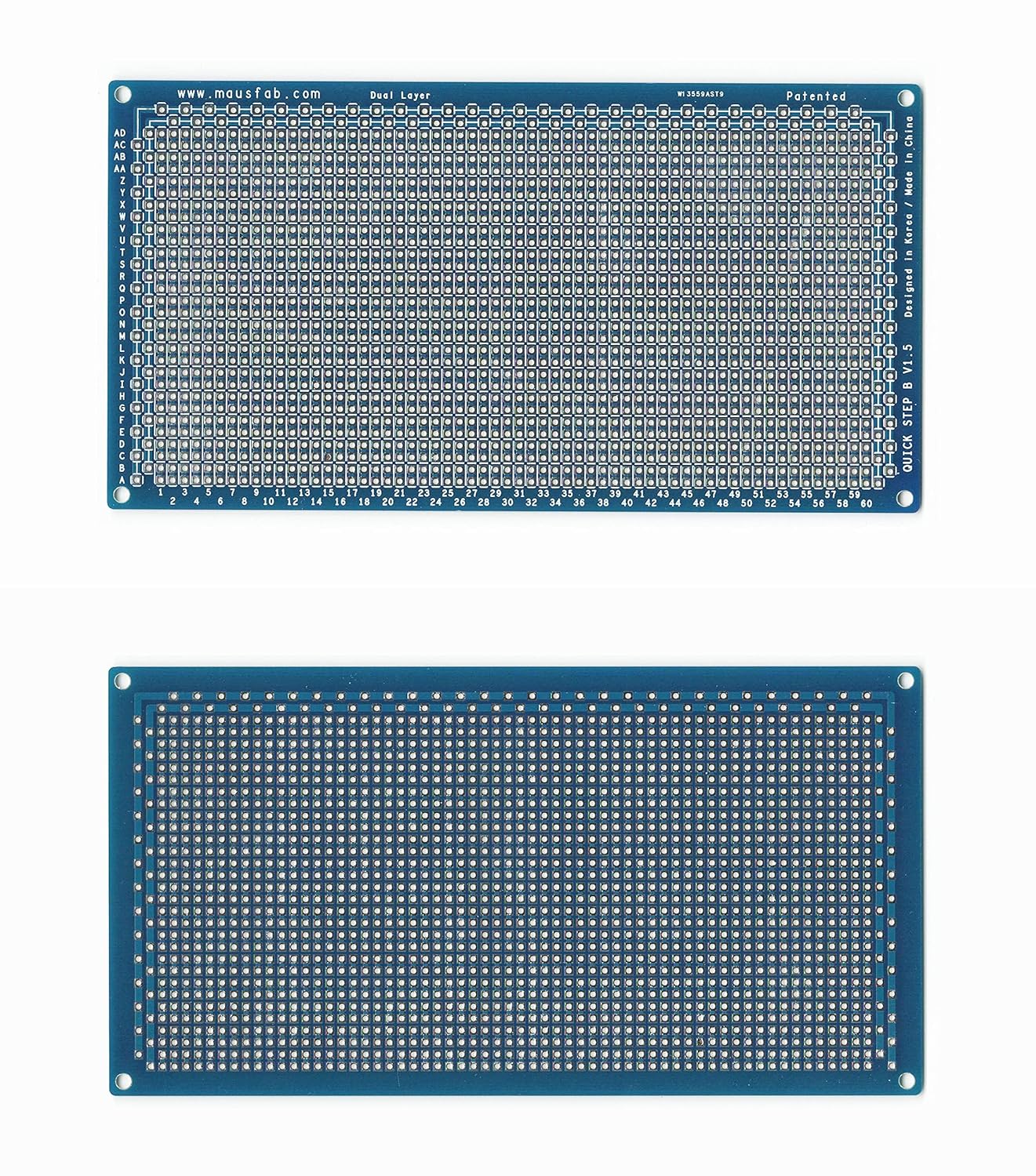 QuickStep Board 6.8in X 3.6in PCB Prototype Board PCB Solder Board Perf Board Double Sided 5PCS