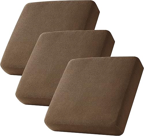 CHUN YI - 3 fundas elásticas de cojín para sofá, funda de asiento de sofá para sillón y sofá biplaza para mascotas con tela jacquard lavable de