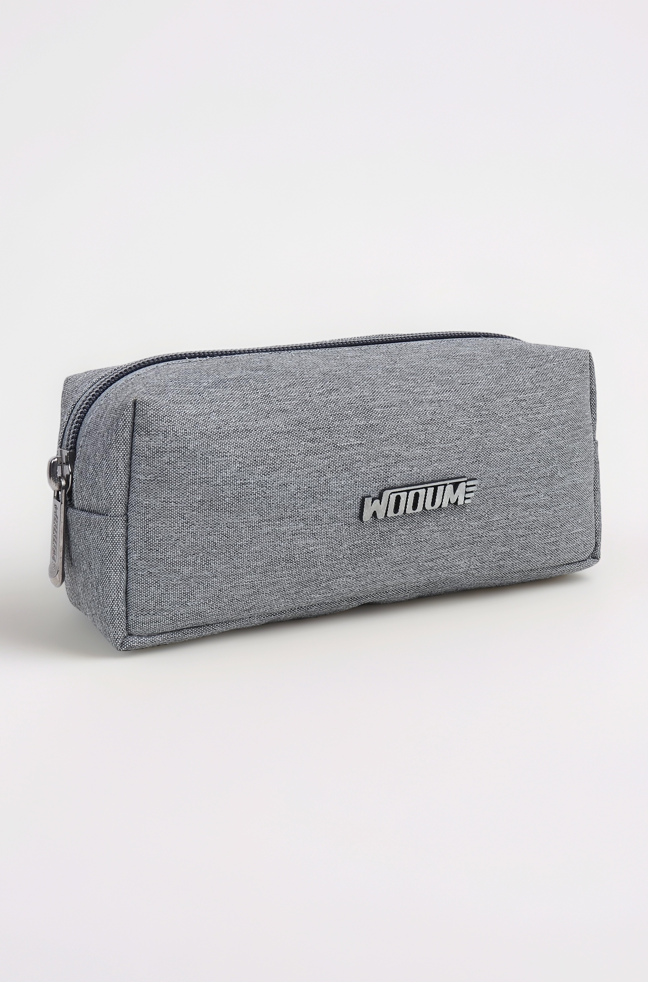 Pencil Pouch for School & College | Grey Stationery Pouch for Boys, Girls, Men & Women | Cloth Pen Pencil Pouch with Zip | Pencil Case, Pen Bag, Stationery Organizer for Students & Office