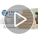 Cotton Paradise 6 Piece Towel Set, 100% Cotton Soft Absorbent Turkish Towels for Bathroom, 2 Bath Towels 2 Hand Towels 2 Washcloths, Beige Towel Set - Image 8