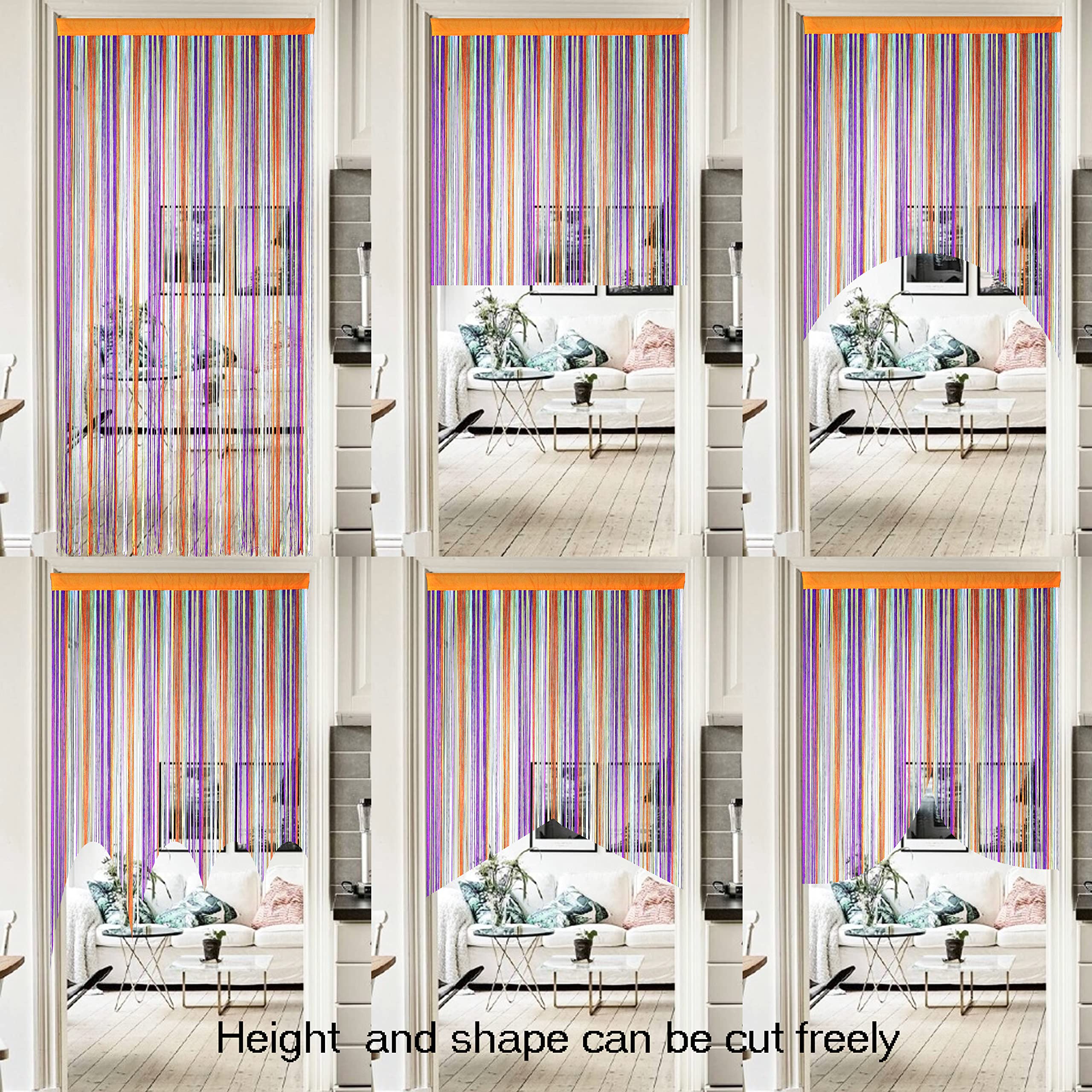 Tende per porte, zanzariere, per finestre, mosche, porte, decorazioni, divisori, pannelli, camera da letto, soggiorno, armadio, tende per porte (arcobaleno, 90 x 200 cm)