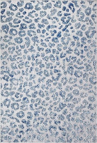 Miniatura 3 de Abani Hampton Collection - Alfombra de área con diseño de guepardo azulgris, 6 x 9 pies, para sala de estar, dormitorio y oficina