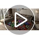 Boys Gamer Area Rug for Room - Colorful Gaming Carpet Rug for Kids Boys Bedroom Video Games Carpet Gamepad Themed Rugs Kids Room Decor, 4.5x6 Feet