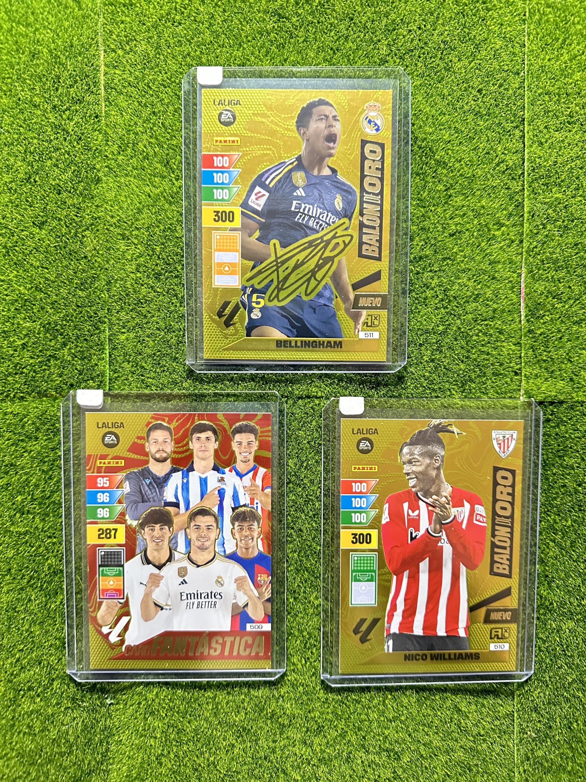 Lote 3 NUEVOS Balones de Oro - Panini Adrenalyn XL La Liga Santander 2023-2024
