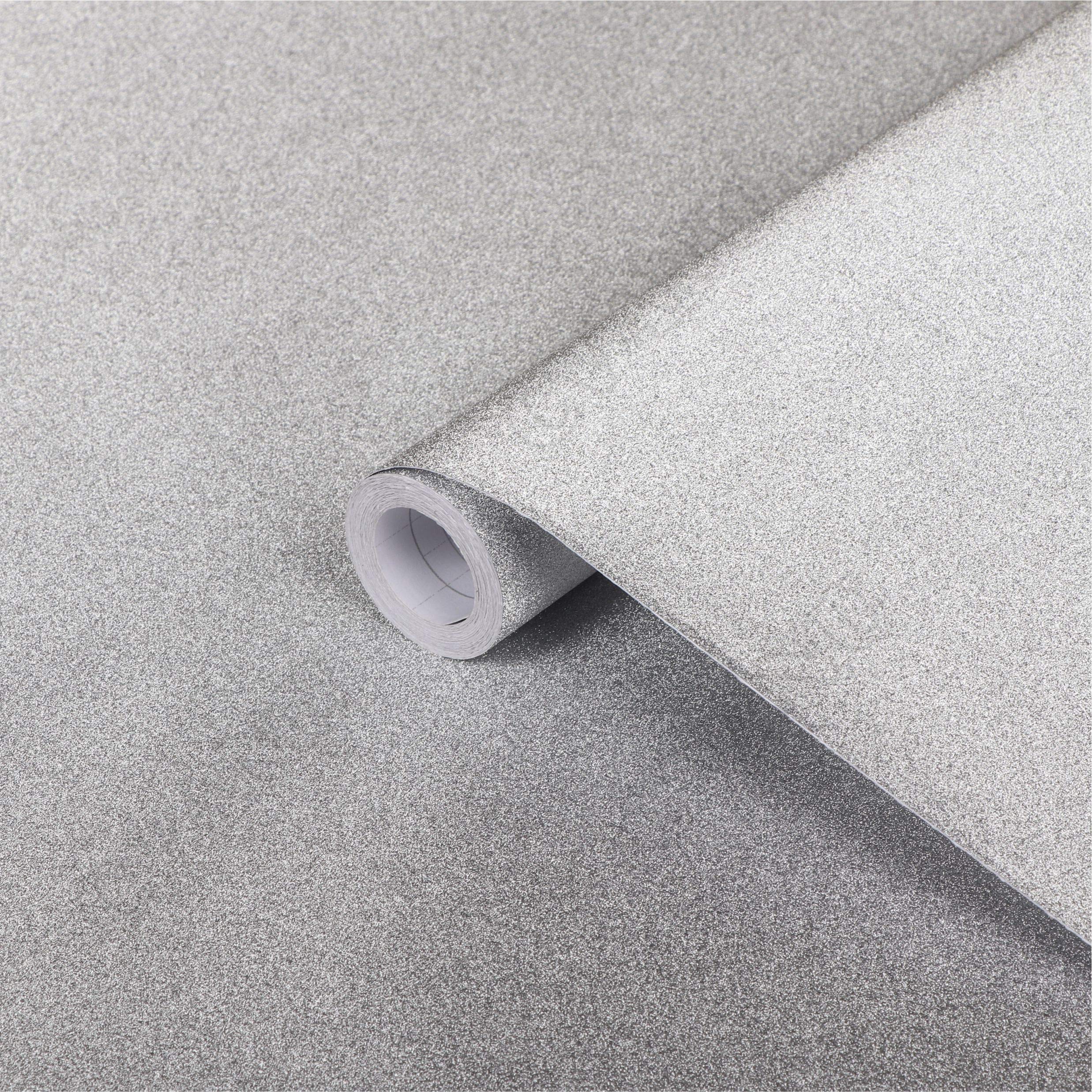 CVANU 1X2 Foot Glitter Silver Self Adhesive Shelf Liner Film Vinyl Peel-Stick Multipurpose Roll-image-27