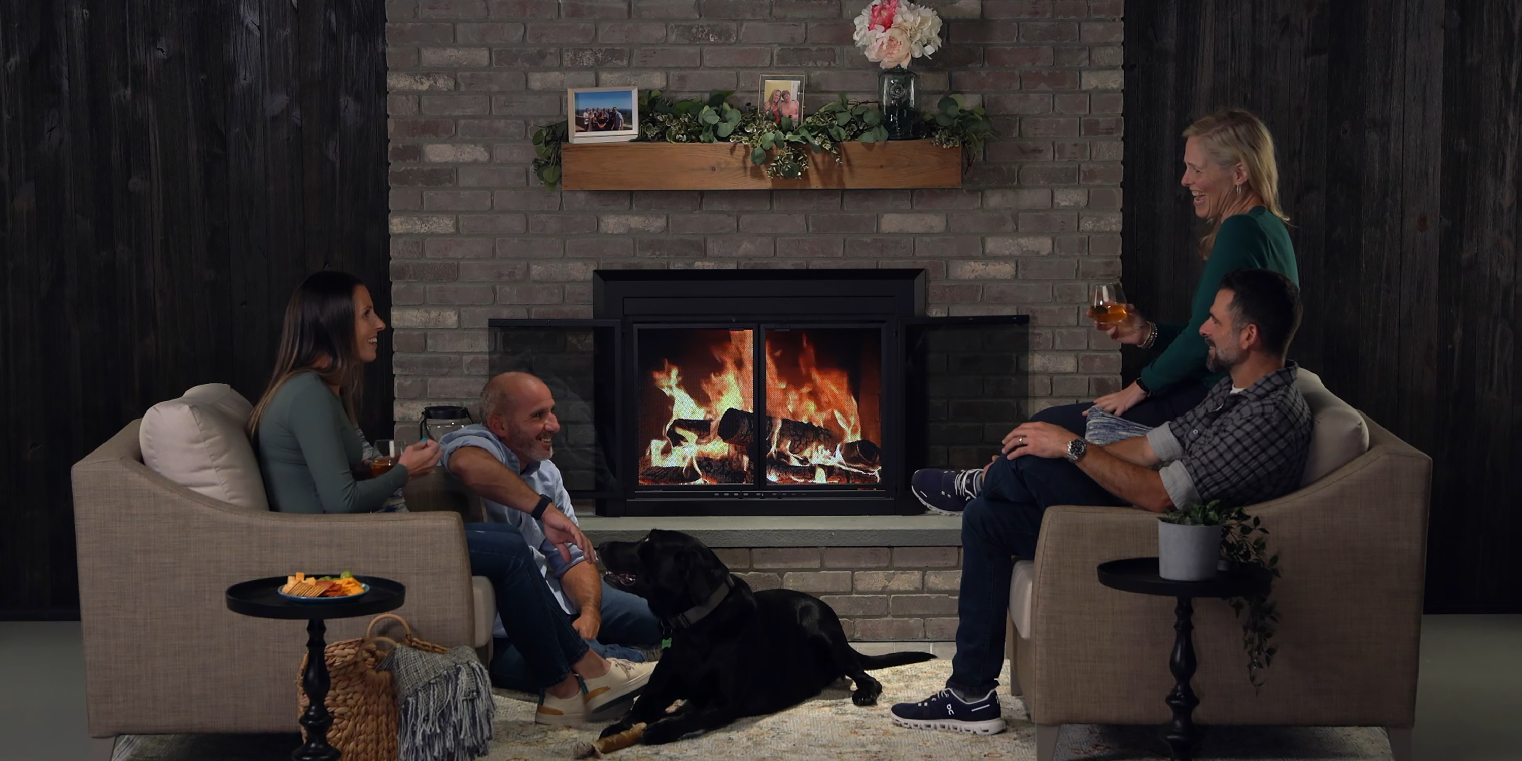 Amazon.com: UniFlame - Gerri - Cabinet-Style Fireplace Doors with