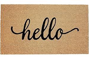 Hello Doormat 17" x 30": Non-Slip, Durable, Effortlessly Clean