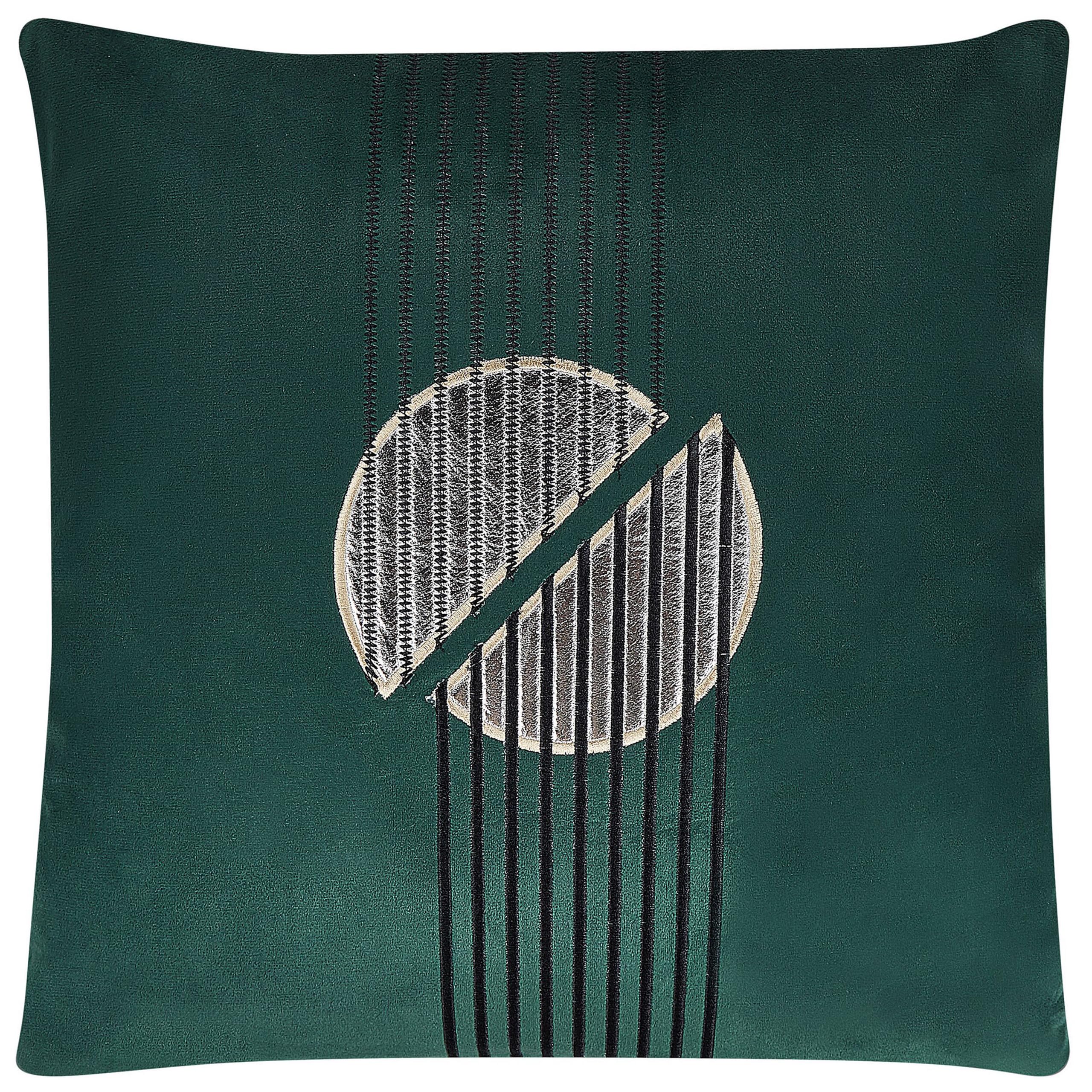 Beliani Set di 2 cuscini decorativi con motivo geometrico Verde 45 x 45 cm