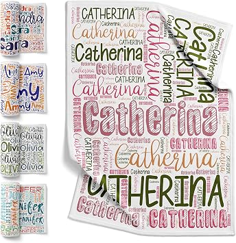 Personalized Baby Blanket for Kids w/Word Art Names, 30 x 40 Inches, 12 Colors & 9 Fonts, Custom Kids Throw Blankets