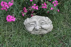 FAIRLEYSURREY Collection Gartenfigur Steingesicht Happy Steinguss