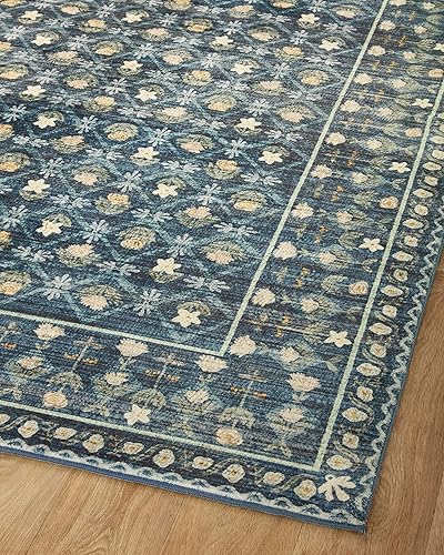 Miniatura 9 de Rifle Paper Co. x Loloi Eden Collection EDE-03 - Alfombra de área índigo, 5 pies 0 pulgadas x 7 pies 6 pulgadas