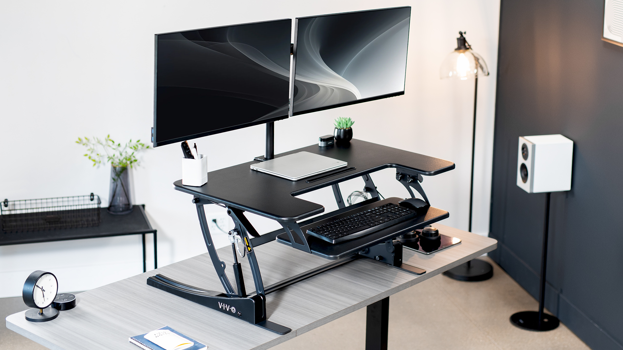 Amazon.com: VIVO 36 inch Standing Desk Converter with Dual Monitor