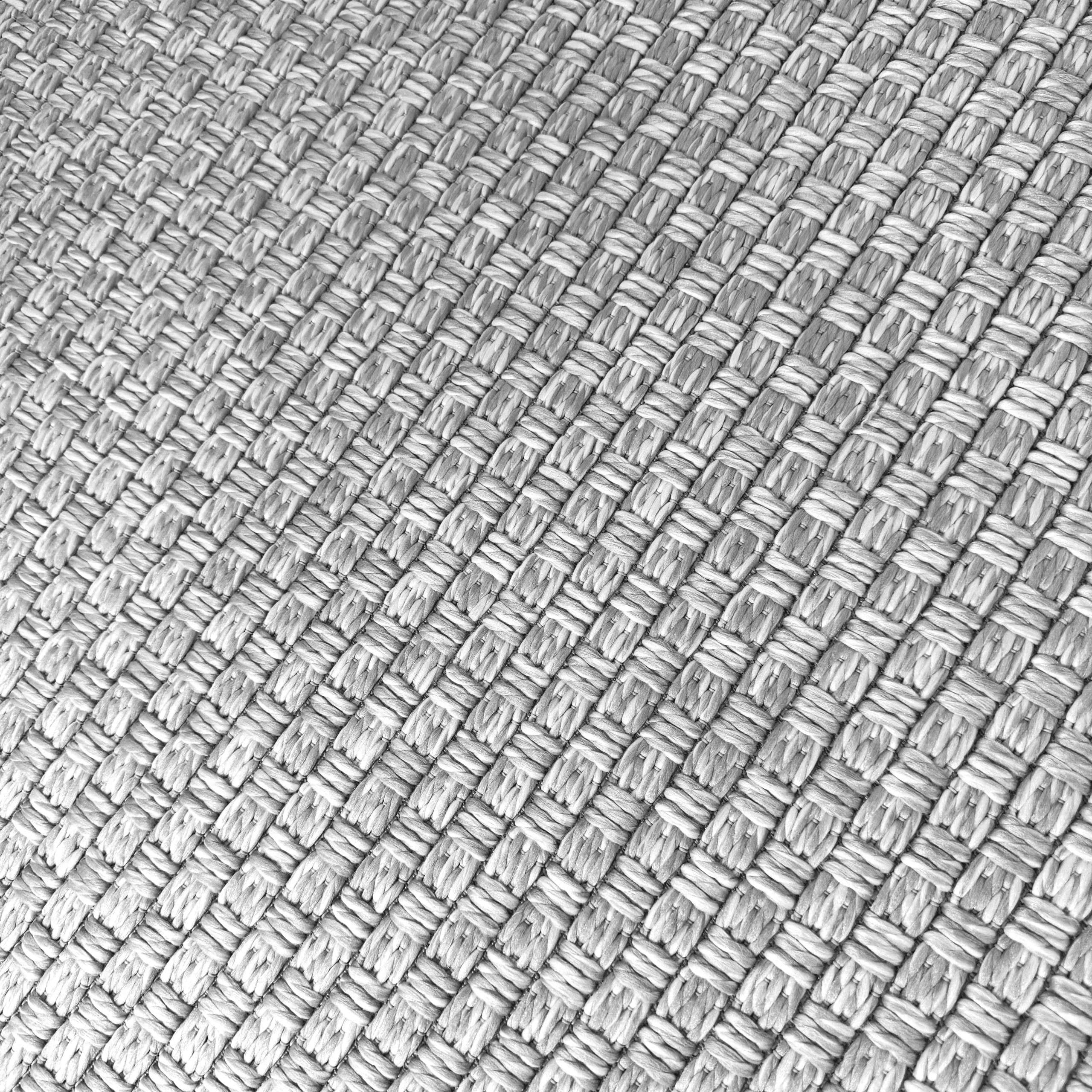 Teppich-Traum Outdoor Teppich Flachgewebe Grau 240x340 cm