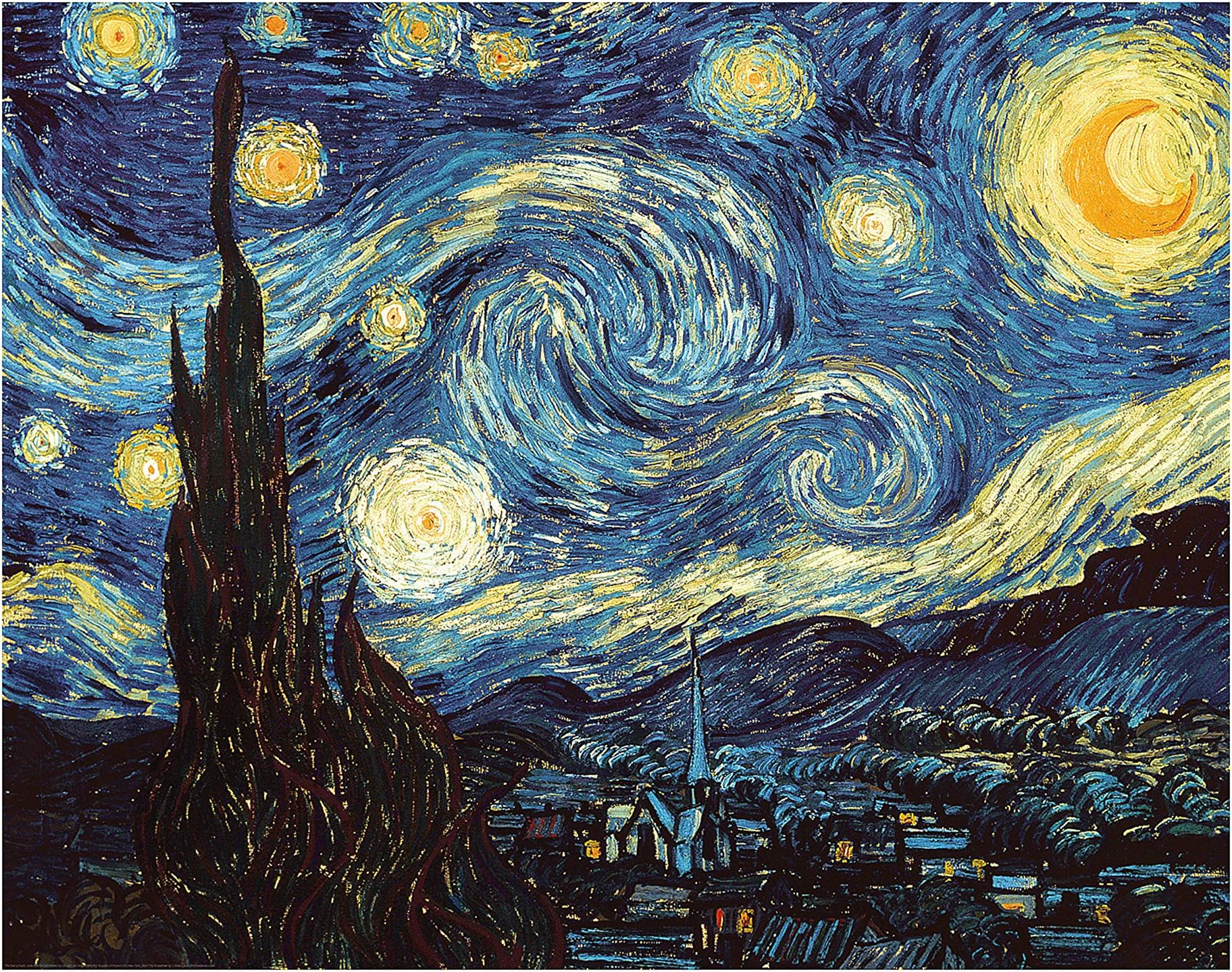 DIY Paint by Numbers Kit for Adults - Van Gogh The Starry Night Replica | DIY Paint by Numbers Landscape Scene Paintings Arts Craft for Home Wall Decor | Canvas, Brushes, Acrylic Paints Included