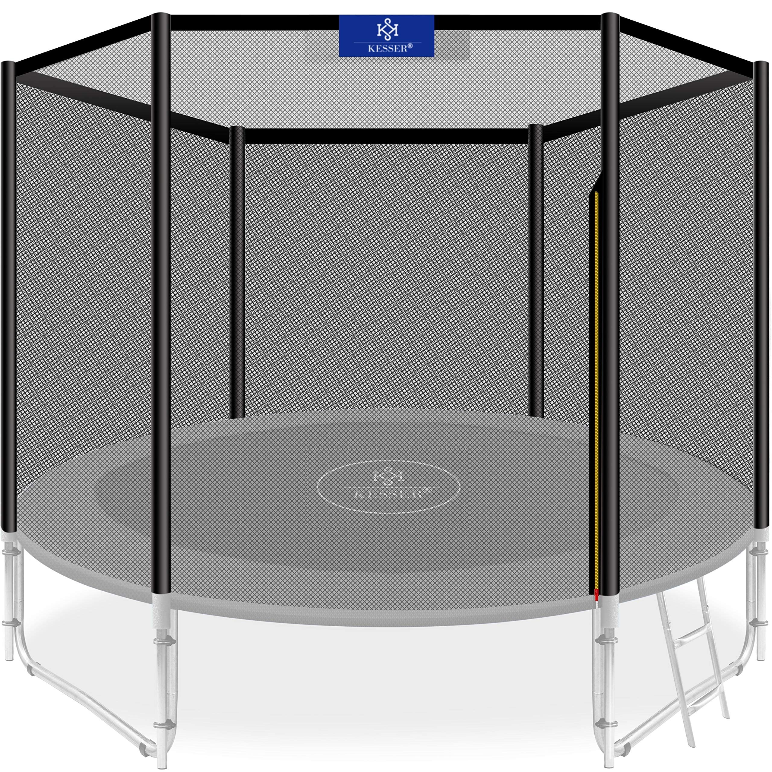 KESSER® Red de Seguridad de Recambio para trampolín, Red de protección para trampolín, Resistente a los Rayos UV Ø 244, 305, 366, 427 cm | Puerta de Entrada con Cremallera