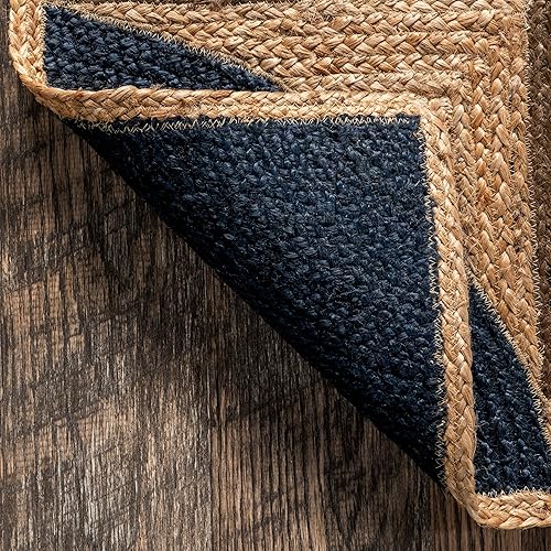 Miniatura 4 de nuLOOM Traci Contemporary Circles - Alfombra de mezcla de yute, 4 x 6, natural