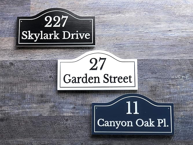 Address Sign Plaque, Large Outdoor Handmade Products