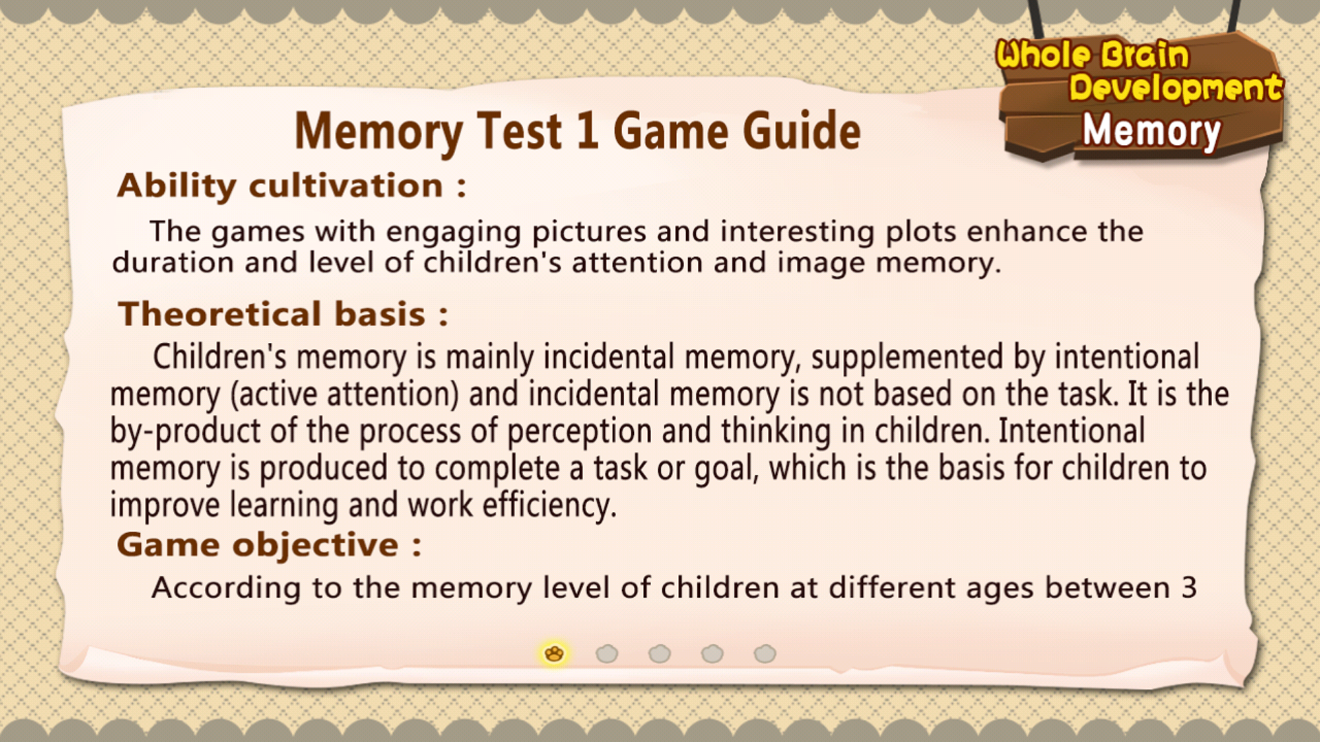 B.B.PAW Memory Test 1 Attention and Memory Enhance for Kids 3-6 Years ...