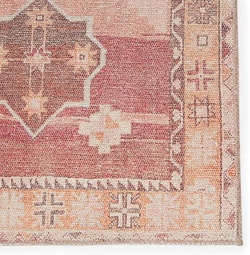 Miniatura 5 de Jaipur Living Alfombra lavable a máquina de 9 x 12 pulgadas, color rosa y naranja