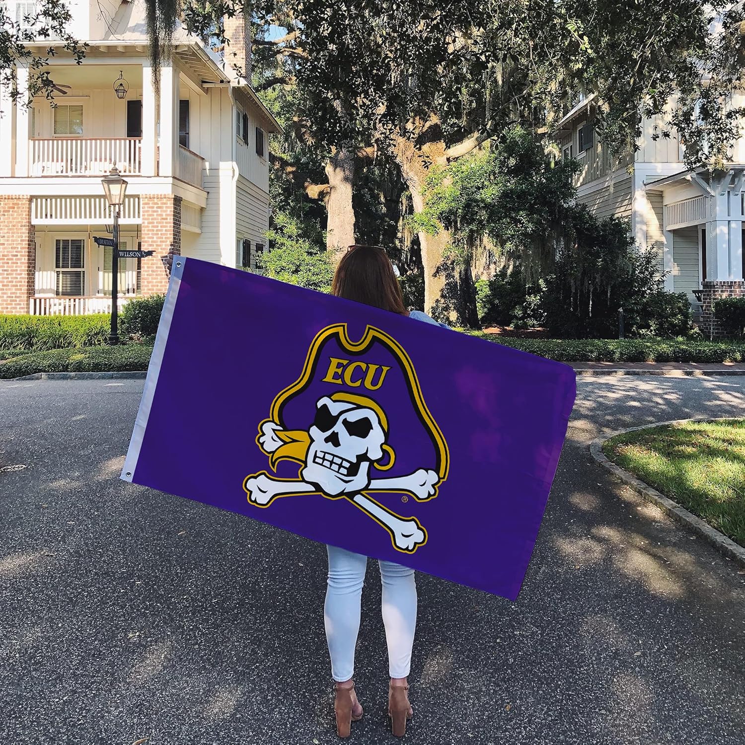 Desert Cactus East Carolina University ECU Flag - 3 x 5 Feet Pirates Banner, Indoor/Outdoor Durable Fabric, 100% Polyester Design (Style 1) - Image 5