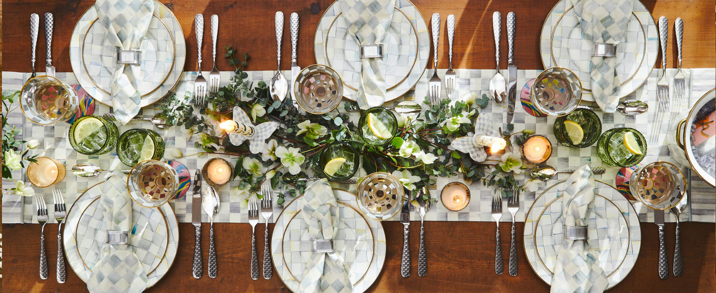 Amazon.com: MACKENZIE-CHILDS Lacquer Vanity Tray with Handles