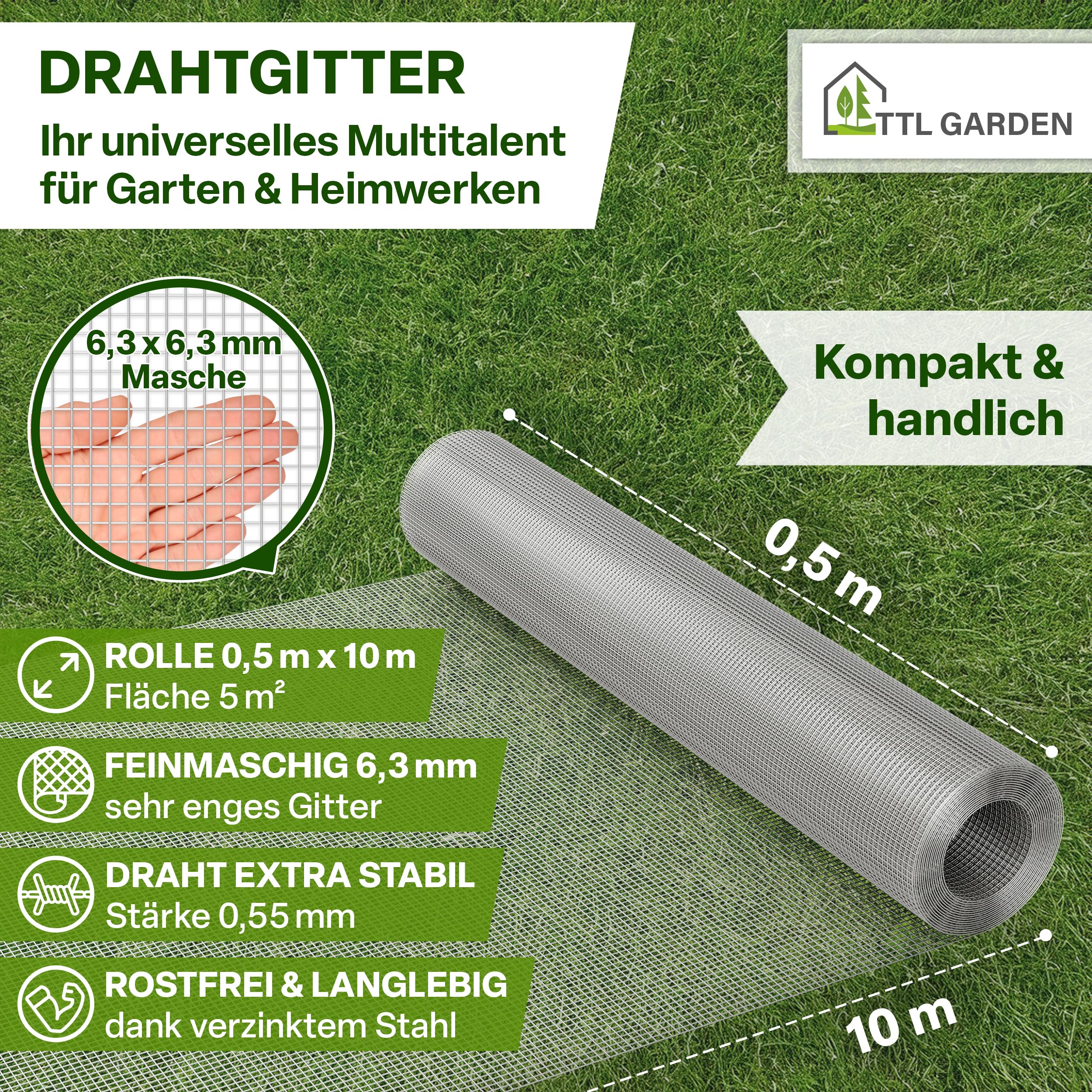 Aardmat verzinkt 2x1 mtr maas 50x50x2 mm kopen