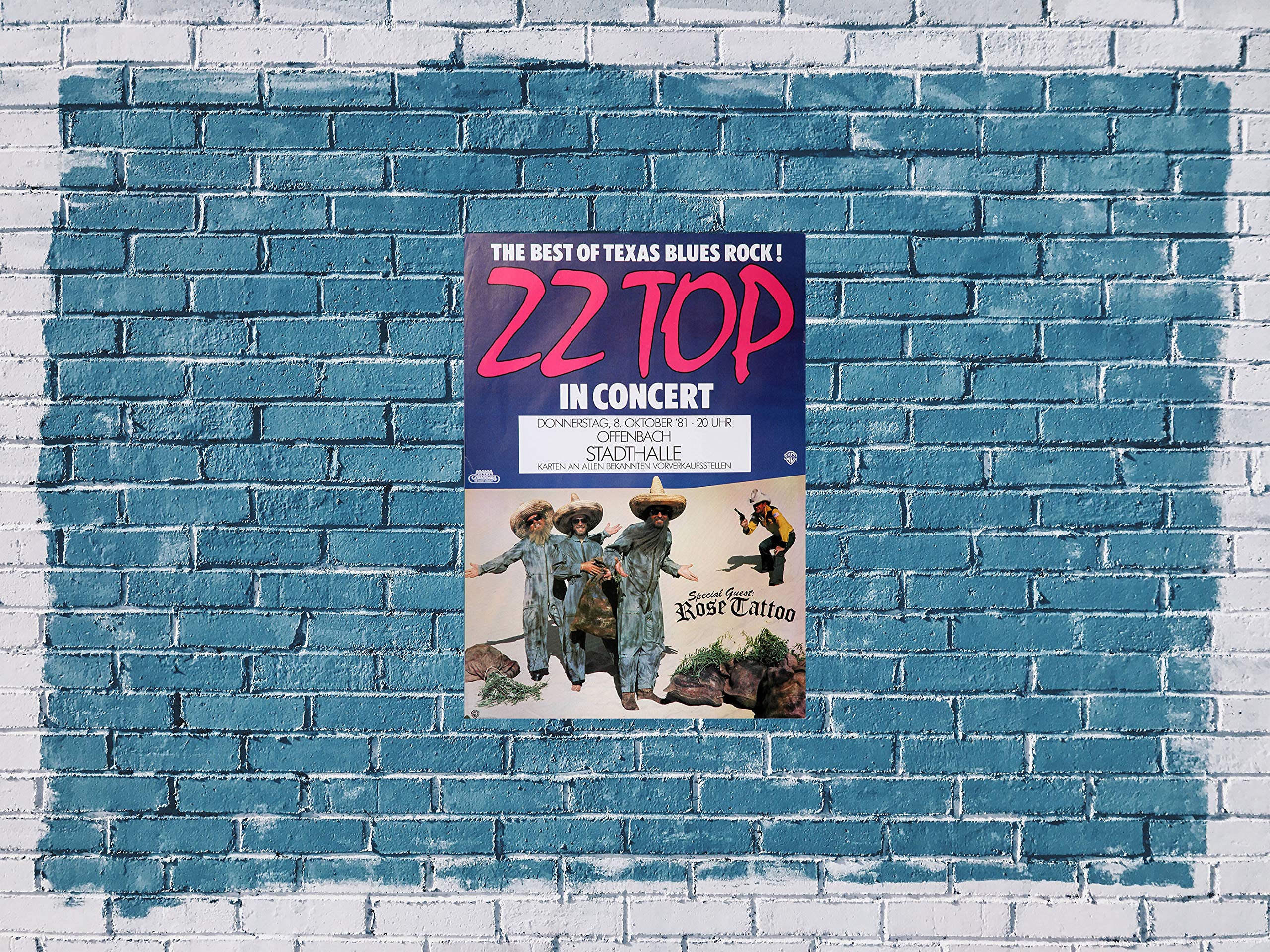 Premium Poster/Plakat | DIN A1 | Wanddeko | Live Konzert Veranstaltung » ZZ Top - Best of Texas Blues Rock, Offenbach 1981 «