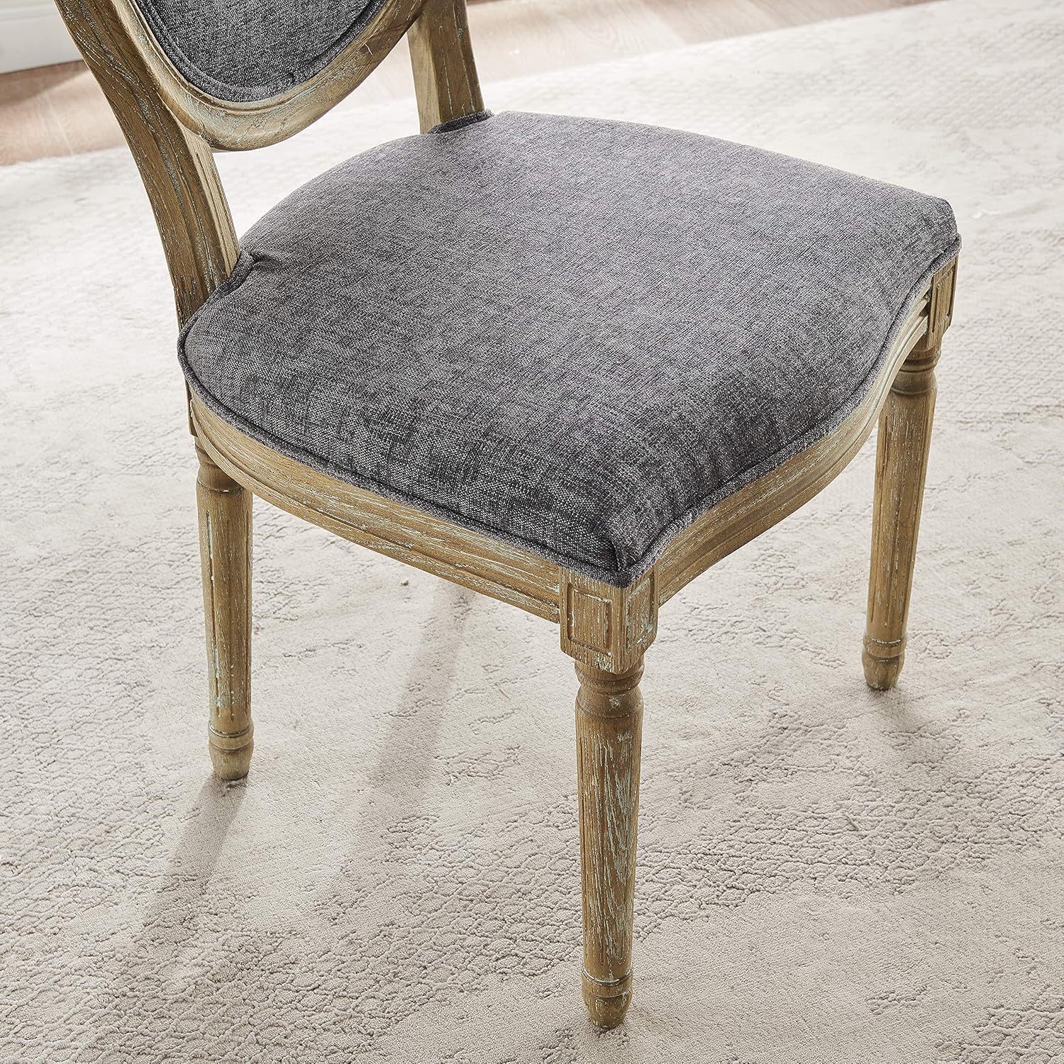 Linon Amzn0344 2 Pack Chairs, Charcoal